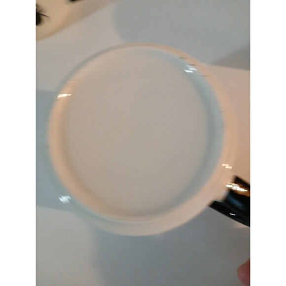 3 Halloween Skelton Mug/ Dancing Skeltons, Spiders,& Bats, Black White 16 Oz New - Picture 11 of 16